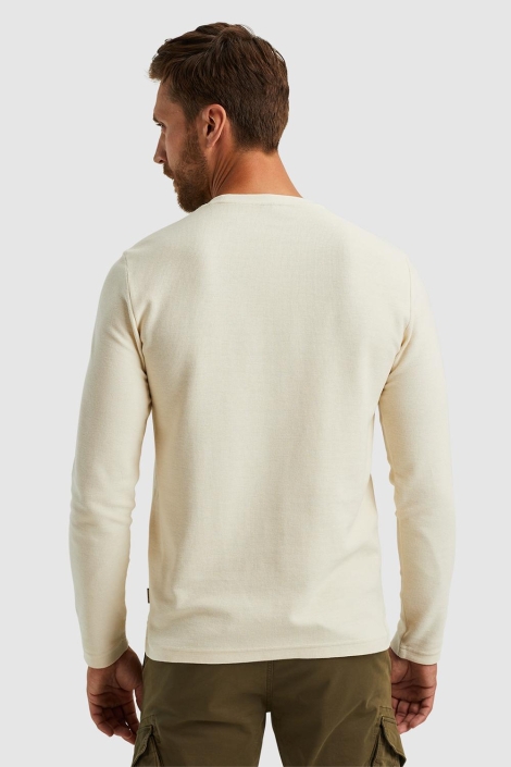 PME legend long sleeve r-neck structured piqu